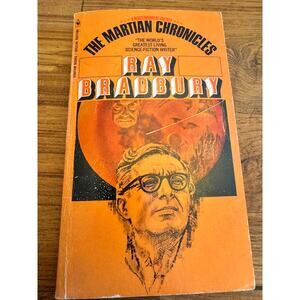 1972 Aliens Martian Chronicles Ray Bradbury Vtg Paperback 70's